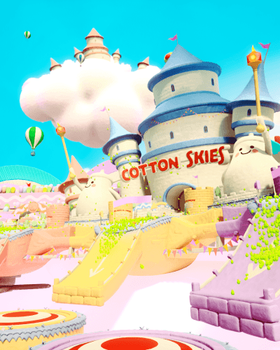 Screenshot of the Jitter gaming event Cotton Skies